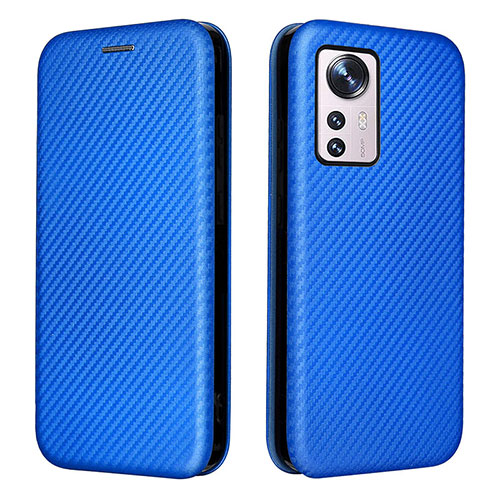 Leather Case Stands Flip Cover L06 Holder for Xiaomi Mi 12S 5G Blue