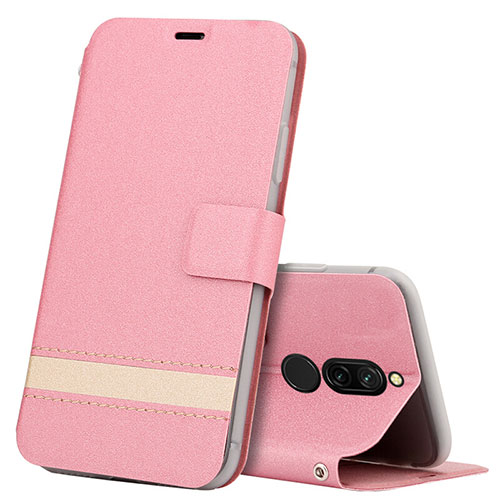 Leather Case Stands Flip Cover L06 Holder for Xiaomi Redmi 8 Pink