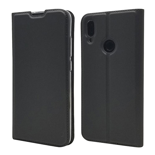 Leather Case Stands Flip Cover L06 Holder for Xiaomi Redmi Note 7 Black