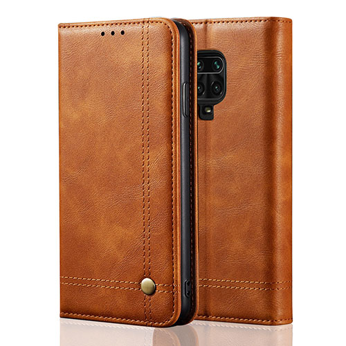 Leather Case Stands Flip Cover L06 Holder for Xiaomi Redmi Note 9 Pro Max Orange