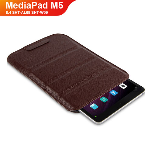 Leather Case Stands Flip Cover L07 for Huawei MediaPad M5 8.4 SHT-AL09 SHT-W09 Brown