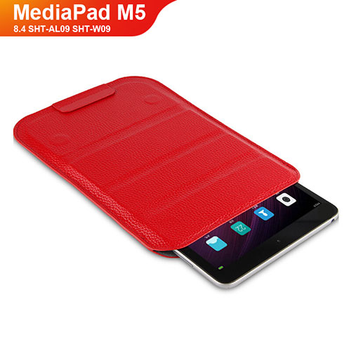 Leather Case Stands Flip Cover L07 for Huawei MediaPad M5 8.4 SHT-AL09 SHT-W09 Red