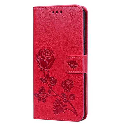 Leather Case Stands Flip Cover L07 Holder for Huawei Honor V10 Lite Red