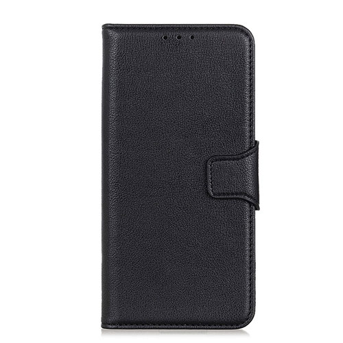 Leather Case Stands Flip Cover L07 Holder for Motorola Moto Edge Black