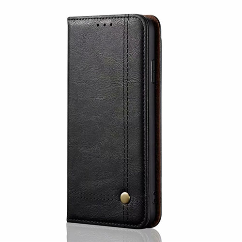 Leather Case Stands Flip Cover L07 Holder for Realme 6 Pro Black