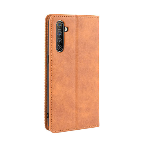 Leather Case Stands Flip Cover L07 Holder for Realme X2 Orange