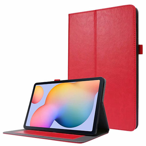 Leather Case Stands Flip Cover L07 Holder for Samsung Galaxy Tab S7 11 Wi-Fi SM-T870 Red