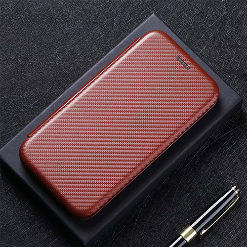 Leather Case Stands Flip Cover L07 Holder for Xiaomi Mi 11 Lite 5G NE Brown