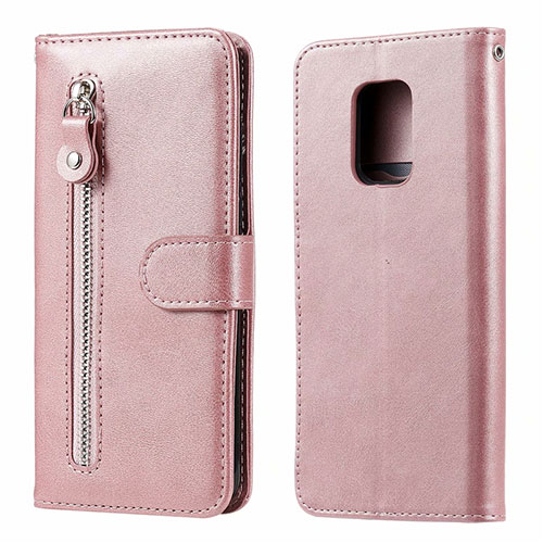 Leather Case Stands Flip Cover L07 Holder for Xiaomi Poco M2 Pro Rose Gold