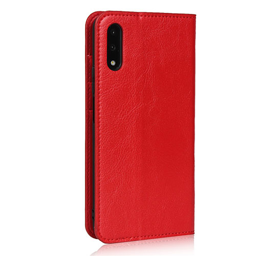 Leather Case Stands Flip Cover L08 Holder for Huawei Y9 Prime (2019) Red