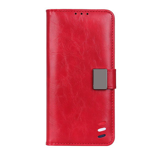 Leather Case Stands Flip Cover L08 Holder for Motorola Moto G9 Power Red