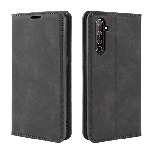 Leather Case Stands Flip Cover L08 Holder for Oppo K5 Black