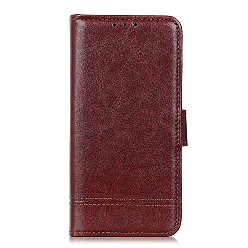 Leather Case Stands Flip Cover L08 Holder for Realme C11 Brown