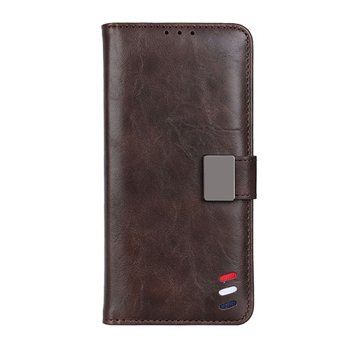 Leather Case Stands Flip Cover L08 Holder for Realme Narzo 30 4G Brown