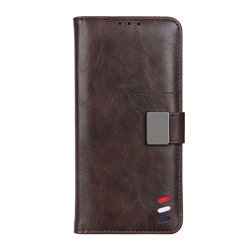 Leather Case Stands Flip Cover L08 Holder for Realme V15 5G Brown