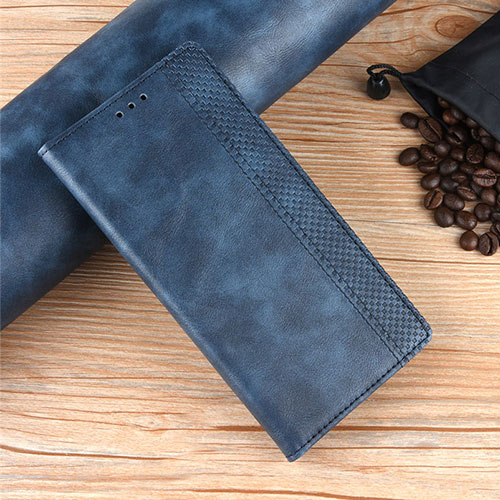 Leather Case Stands Flip Cover L08 Holder for Samsung Galaxy M31 Blue