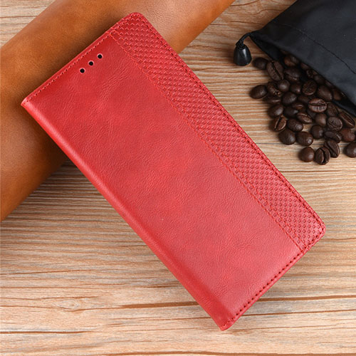 Leather Case Stands Flip Cover L08 Holder for Samsung Galaxy M31 Red