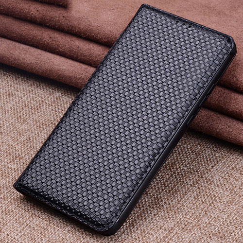 Leather Case Stands Flip Cover L08 Holder for Xiaomi Mi 10 Black