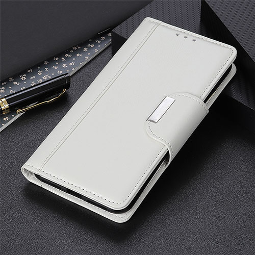 Leather Case Stands Flip Cover L09 Holder for Huawei Nova 6 SE White