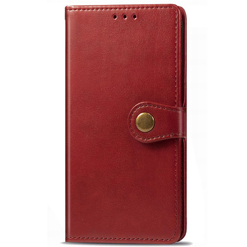 Leather Case Stands Flip Cover L09 Holder for Samsung Galaxy M31 Prime Edition Red