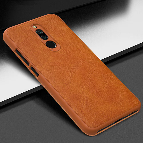 Leather Case Stands Flip Cover L09 Holder for Xiaomi Redmi 8 Brown