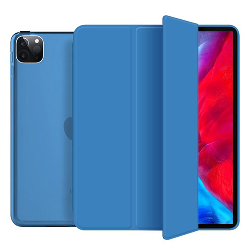 Leather Case Stands Flip Cover L10 Holder for Apple iPad Pro 11 (2021) Blue