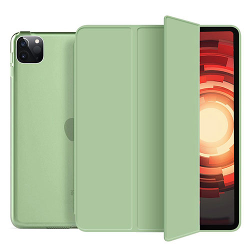 Leather Case Stands Flip Cover L10 Holder for Apple iPad Pro 11 (2022) Matcha Green