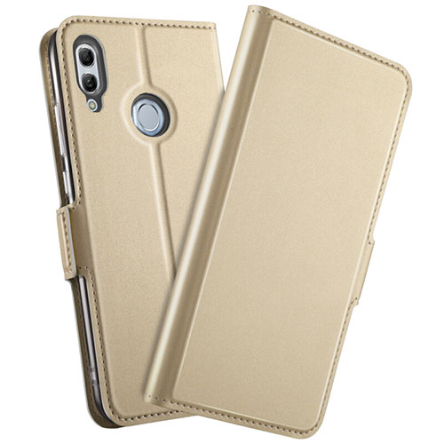 Leather Case Stands Flip Cover L10 Holder for Huawei Honor 10 Lite Gold