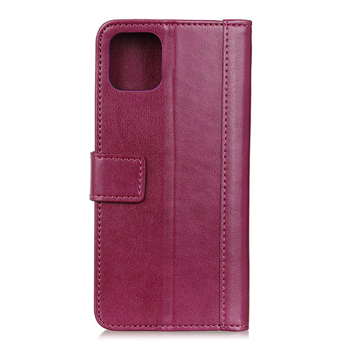 Leather Case Stands Flip Cover L10 Holder for Huawei Honor 30S Red Wine