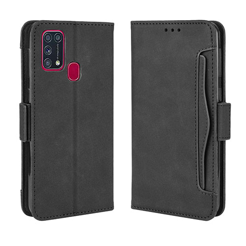 Leather Case Stands Flip Cover L10 Holder for Samsung Galaxy M31 Black