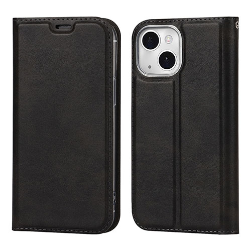 Leather Case Stands Flip Cover L11 Holder for Apple iPhone 14 Plus Black