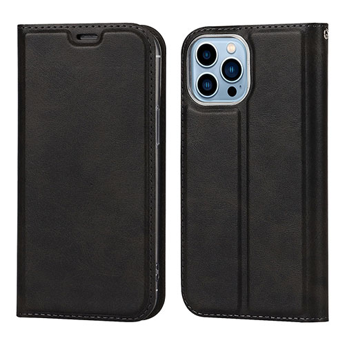 Leather Case Stands Flip Cover L11 Holder for Apple iPhone 16 Pro Max Black