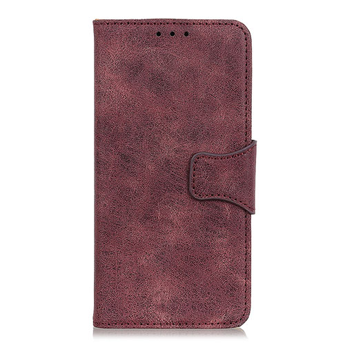 Leather Case Stands Flip Cover L11 Holder for Huawei Nova 7i Red Wine