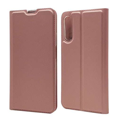 Leather Case Stands Flip Cover L11 Holder for Huawei P Smart Pro (2019) Rose Gold