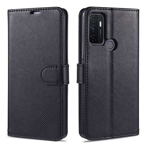 Leather Case Stands Flip Cover L11 Holder for Oppo A33 Black