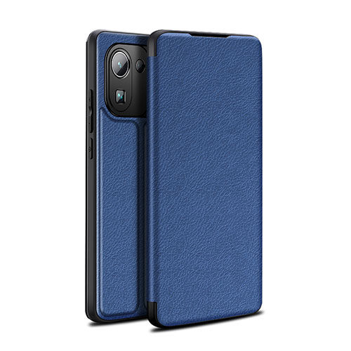 Leather Case Stands Flip Cover L11 Holder for Xiaomi Mi 11 Pro 5G Blue