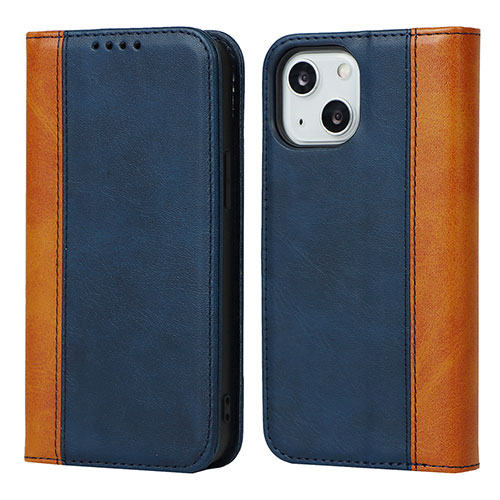 Leather Case Stands Flip Cover L12 Holder for Apple iPhone 13 Blue