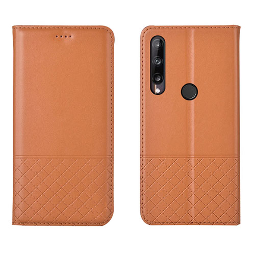 Leather Case Stands Flip Cover L12 Holder for Huawei Honor 9C Orange