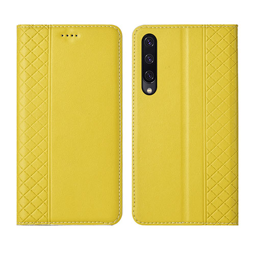 Leather Case Stands Flip Cover L12 Holder for Huawei P Smart Pro (2019) Yellow