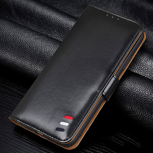 Leather Case Stands Flip Cover L14 Holder for Huawei Y7p Black