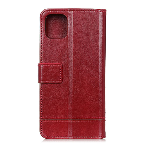 Leather Case Stands Flip Cover L15 Holder for Huawei Honor 30S Red Wine