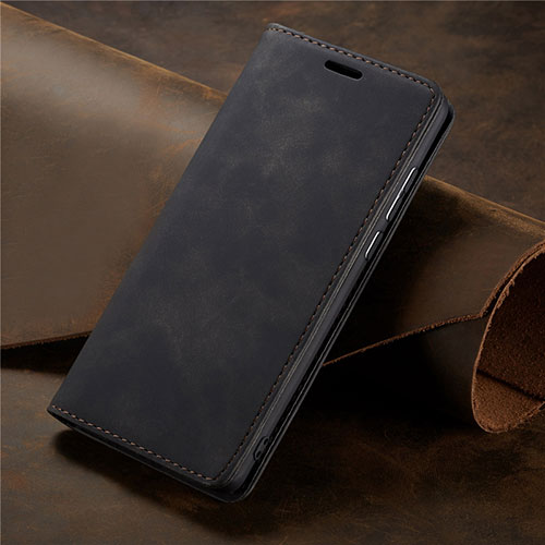 Leather Case Stands Flip Cover L15 Holder for Samsung Galaxy A71 4G A715 Black