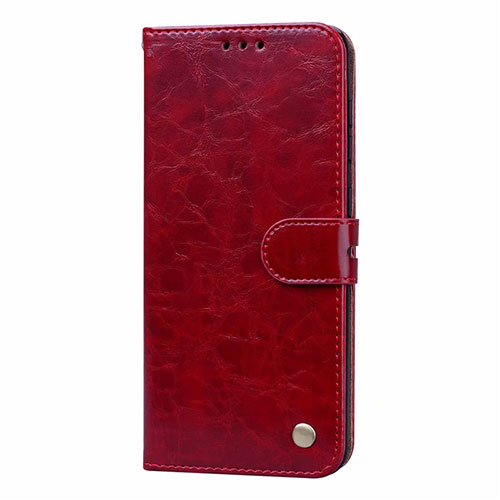 Leather Case Stands Flip Cover L16 Holder for Samsung Galaxy A31 Red