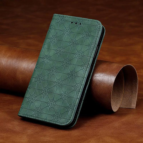 Leather Case Stands Flip Cover L17 Holder for Huawei Honor 9C Green