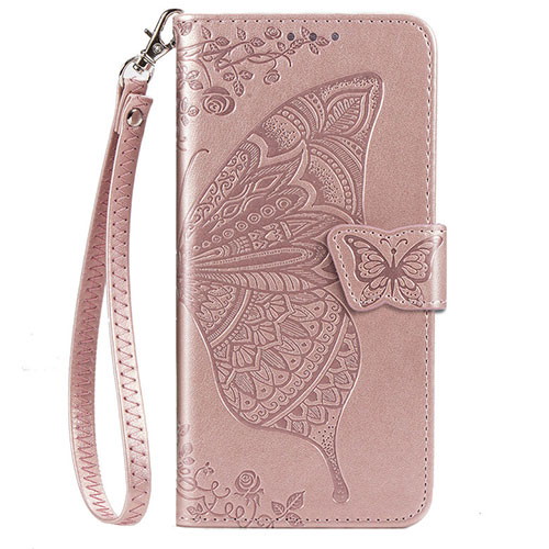 Leather Case Stands Flip Cover L17 Holder for Samsung Galaxy A41 Rose Gold