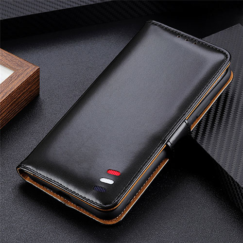 Leather Case Stands Flip Cover L18 Holder for Realme V5 5G Black