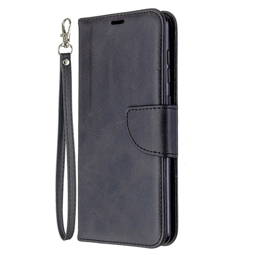 Leather Case Stands Flip Cover L18 Holder for Samsung Galaxy A31 Black