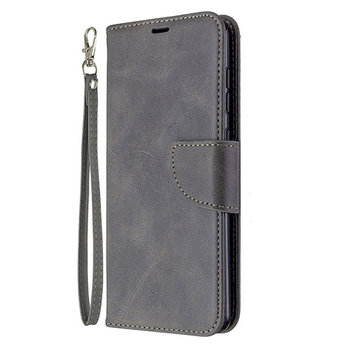 Leather Case Stands Flip Cover L18 Holder for Samsung Galaxy A31 Gray