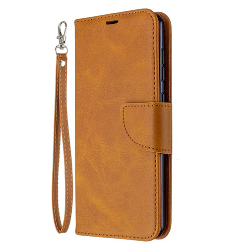 Leather Case Stands Flip Cover L18 Holder for Samsung Galaxy A31 Orange