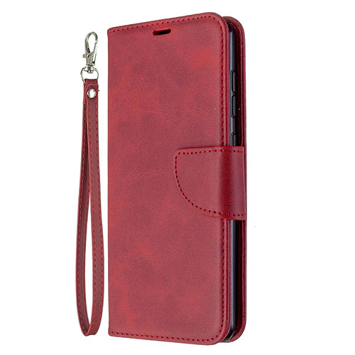 Leather Case Stands Flip Cover L18 Holder for Samsung Galaxy A31 Red